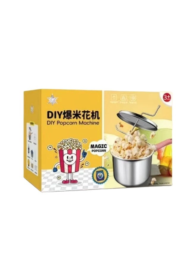 Kids' Popcorn Maker, Pretend Play Kitchen Toy, Portable Popcorn Machine, Outdoor Portable Kitchen Toy, Suitable for Children Ages 3+, The Perfect Gift for Kids Ages 3+